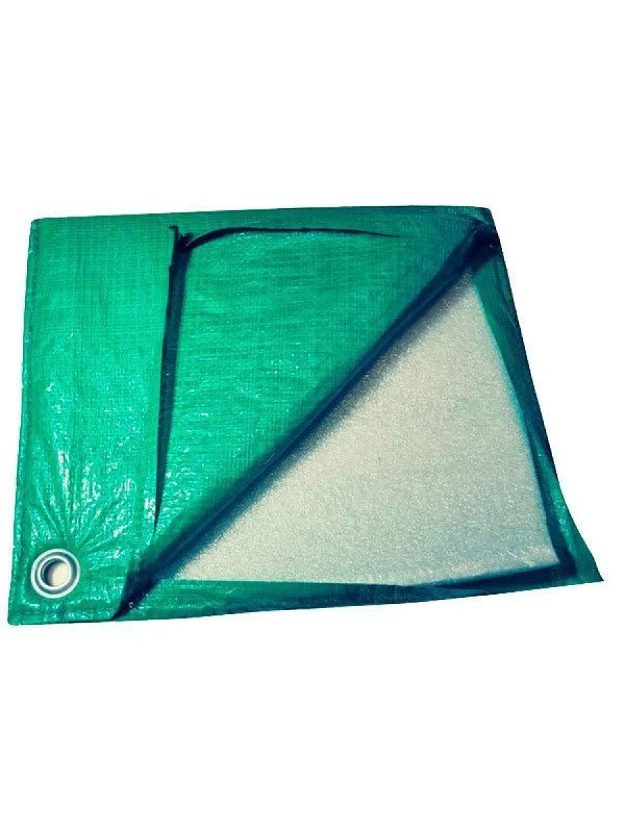 Тент-полотно ПЭ утепленное 10х15м 120 г/м² (3-слойное с люверсами, утеплитель 5мм)