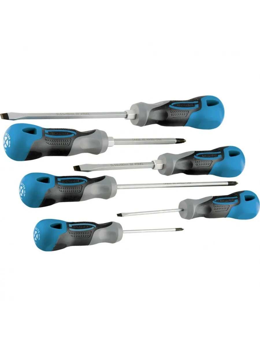 Набор отверток PH/SL (6шт.) двухкомпонентная рукоятка LASTING TOOLS