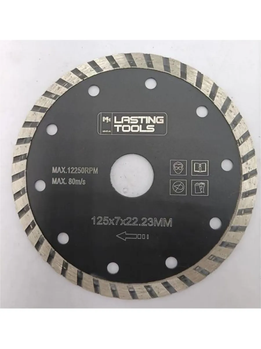 Диск алмазный отрезной 125х22,2мм сухая резка, турбо (LASTING TOOLS)