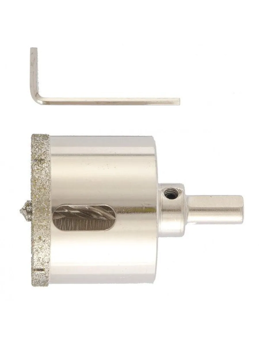 Сверло алмазное по керамограниту  50 х 67 мм, 3-гранный хвостовик