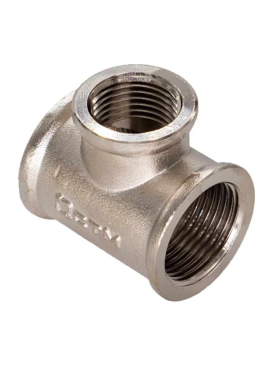 Тройник никелированный переходной 25х20х25 г/г/г (1"x3/4"x1") AQUA LIFE