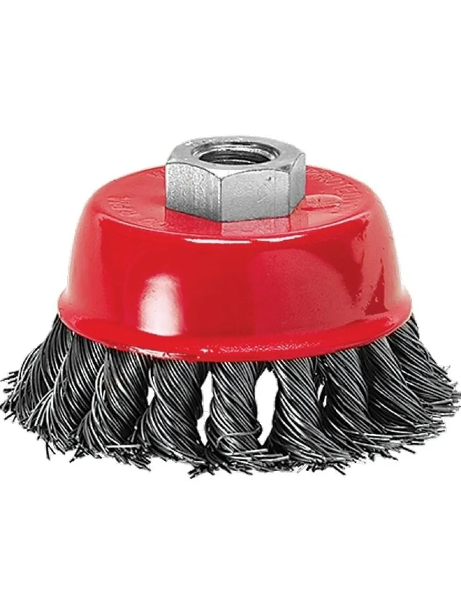 Щетка для УШМ  65 мм М14 чашка (однорядная, крученая проволока 0,5мм)