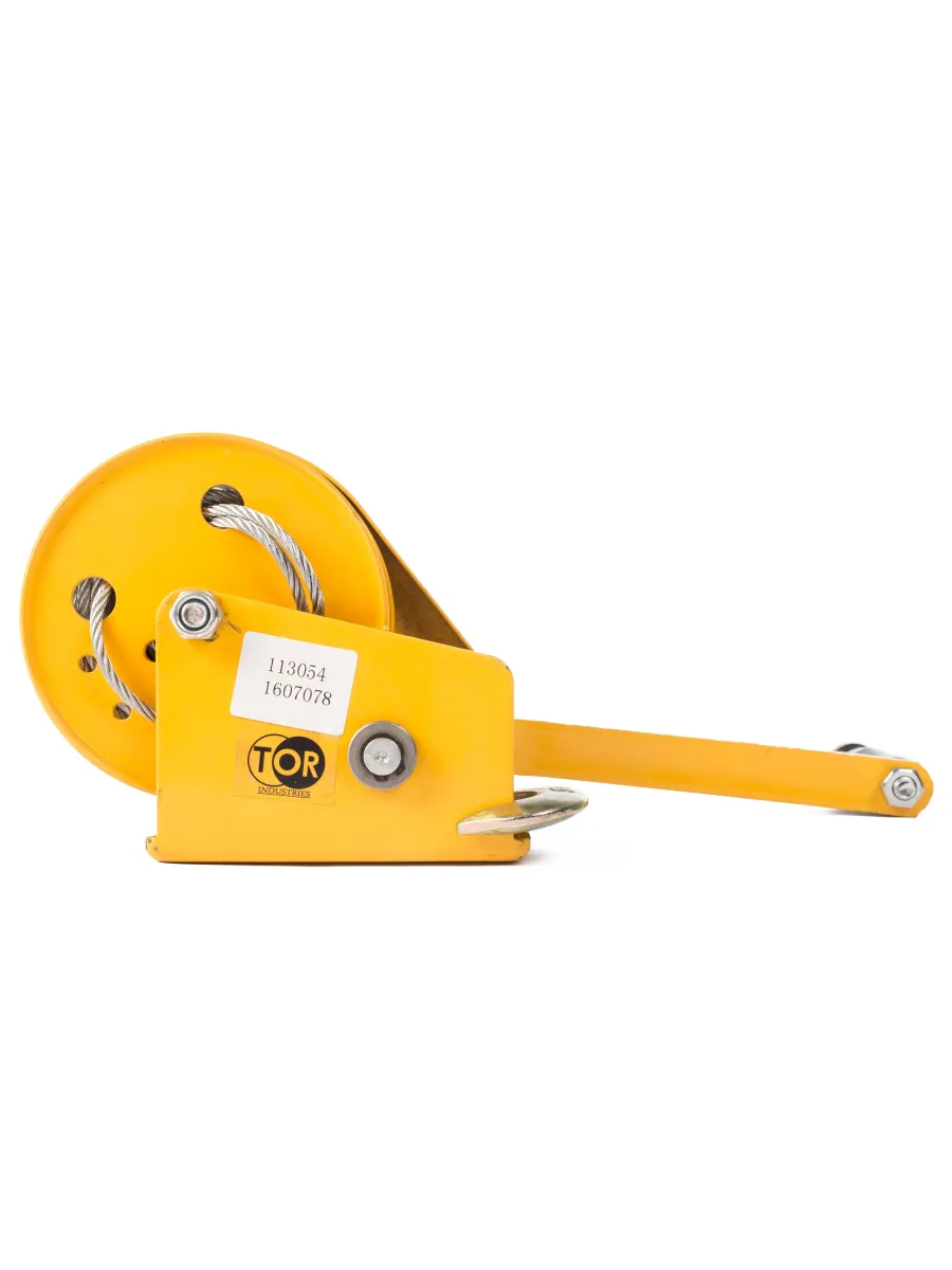 Лебедка ручная барабанная шестеренная BHW 1200 г/п 0,5 тн длина троса 10 м