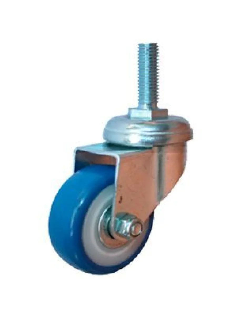 SCtv (25) Колесо мебельное синее, болтовое крепление, покрытие ПВХ, Ду50 (грузоп.35кг) FORCE LIFTING