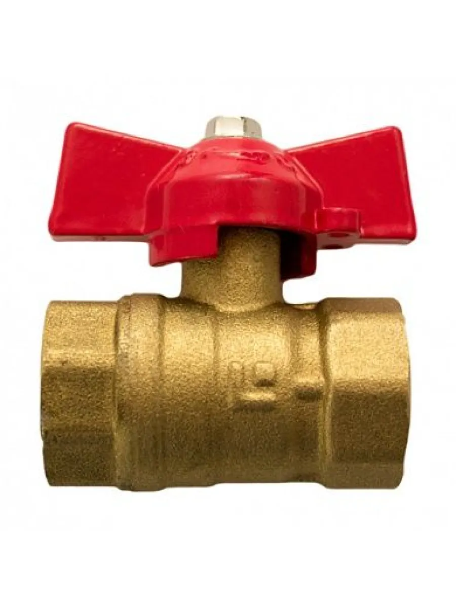 Кран шаровый лат муфт г/г бабочка 11б27п1 Ду 15