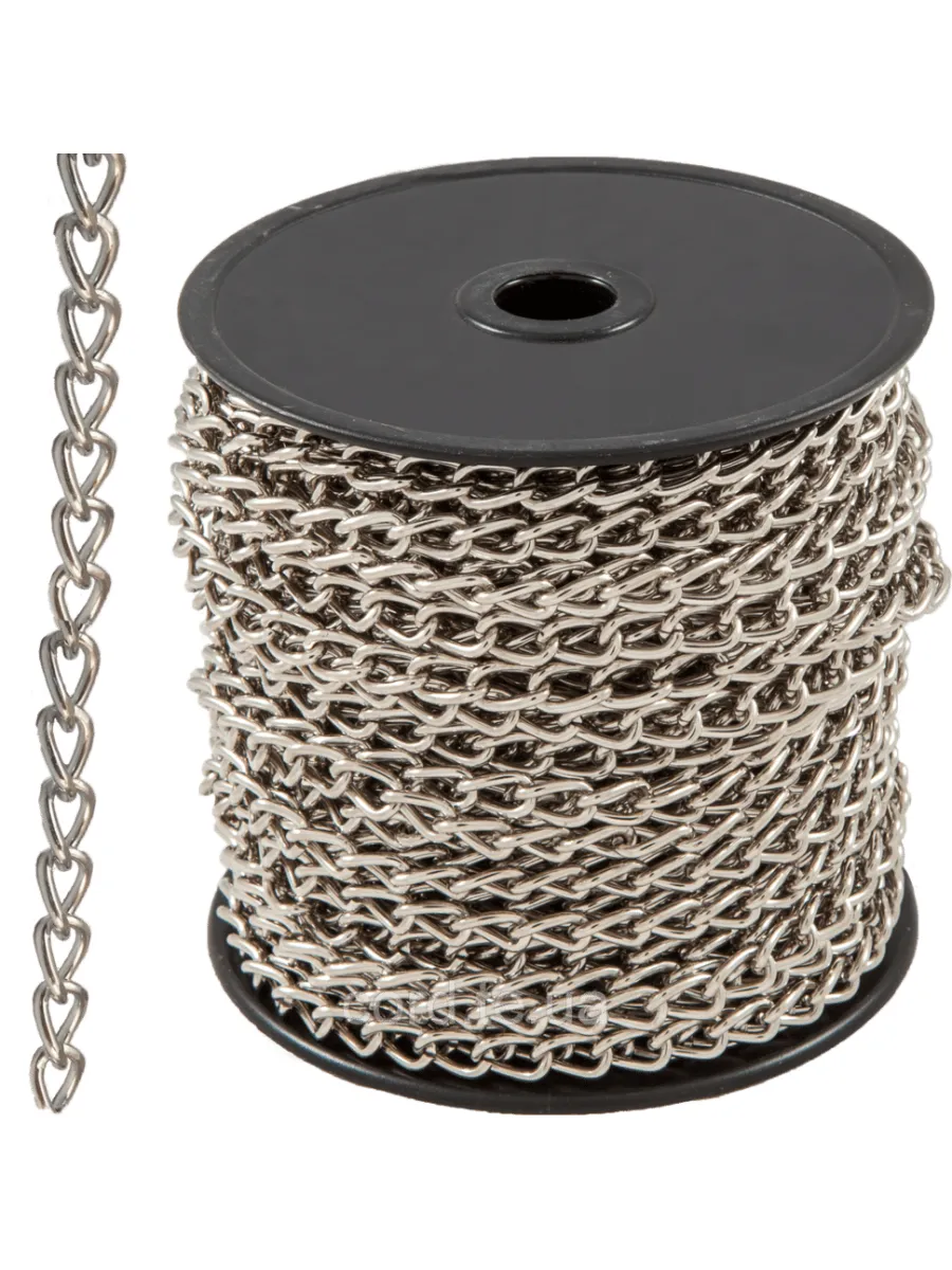 Цепь декоративная "Сантехническая" 2,1 мм (серебро)