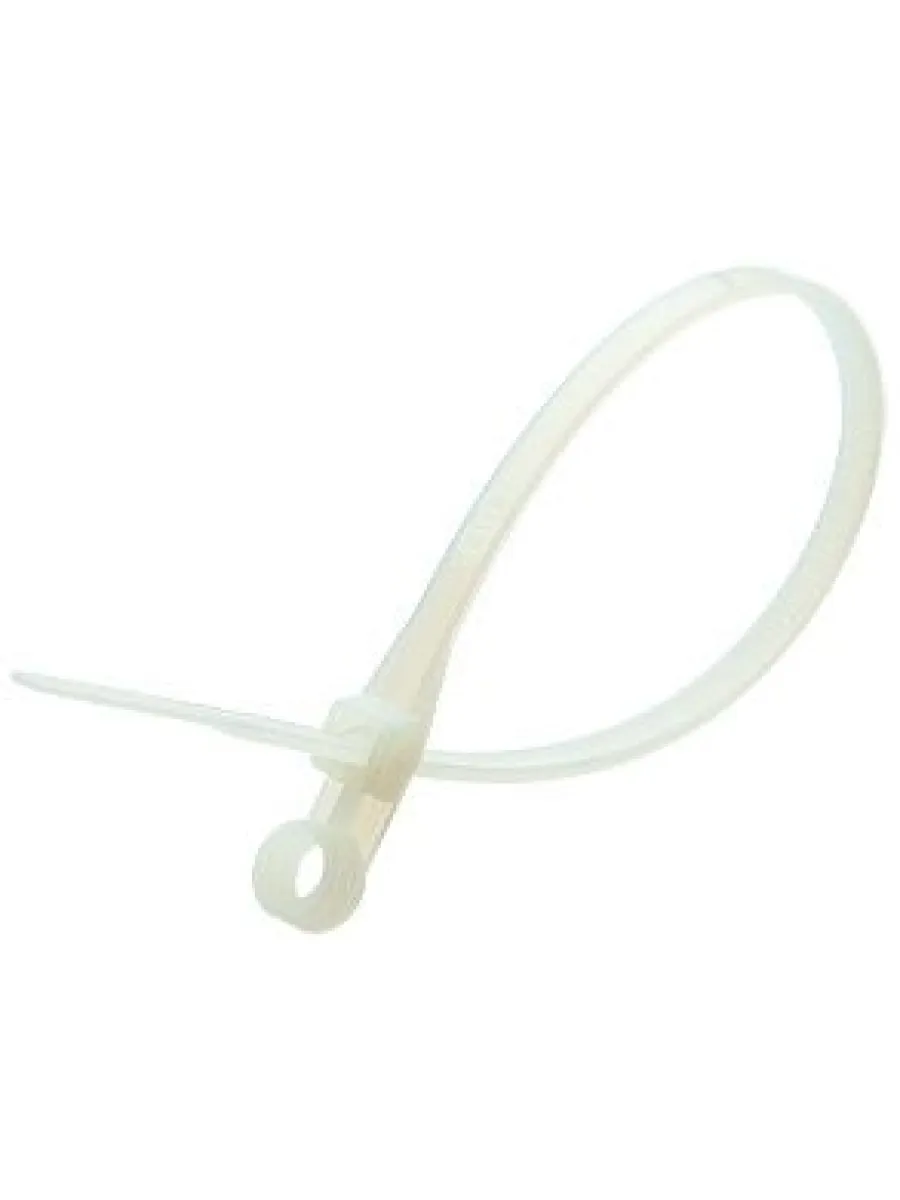 Стяжка нейлоновая КСО 8,0х380 (с монтажным отверстием под винт) белые