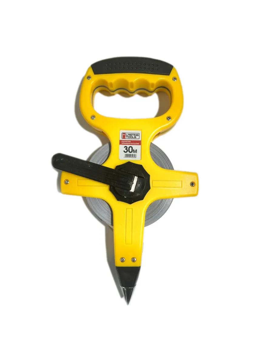 Рулетка 30м х 12,5 мм геодезическая, металлическая лента, открытый корпус (LASTING TOOLS)