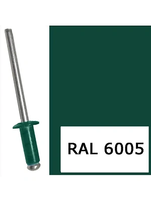 Заклепка вытяжная комб. алюм-сталь  крашеные  (6005) 3,2х 6 темно-зеленый (упаковка 1000шт.)