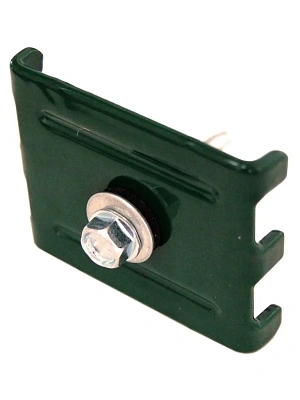 Крепление П-образное 40*35мм (2мм) RAL 6005 + саморез оцинк 5,5*32