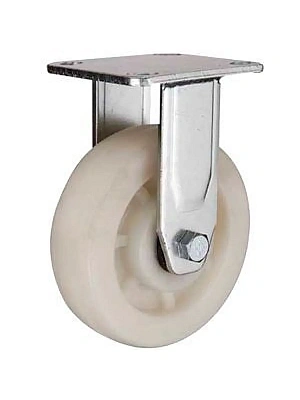 FCdn (46) Колесная опора 100мм (нейлон,большегрузная, площ., неповор., шарикоподш.) (грузопод.250кг) FORCE LIFTING