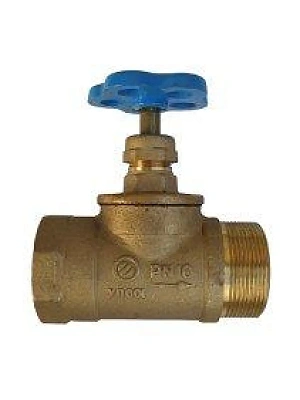 Кран пожарный КПЛП Ду50 латунь 1,6Мпа прямой 180 гр. (муфта-цапка) 15Б3Р