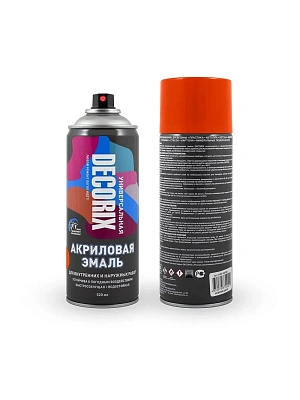 Эмаль аэрозольная глянцевая оранжевая (520 мл) DECORIX