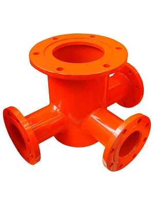 Подставка пожарная тройная фланцевая ППТФ Ду100х100 (сталь)