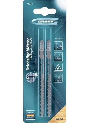 Полотна для электролобзика по дереву  93 /2.2-3.2 мм (3182) (упак.2шт) GROSS