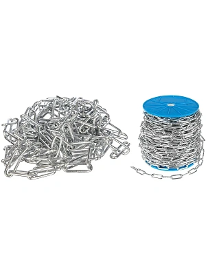 Цепь с длинным звеном DIN 763 D2  8,0 мм (звено вн.длина/нар.ширина 54/32мм) (бухта 20м) FORCE LIFTING