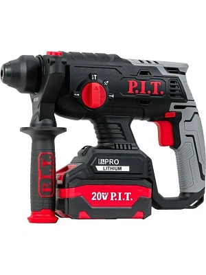 Перфоратор аккумуляторный SDS-plus P.I.T PBH20H-22B/2, 20В, 2х4.0 Ah, ЗУ