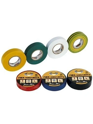 Изолента зеленая ПВХ 15мм х 20м AVIORA