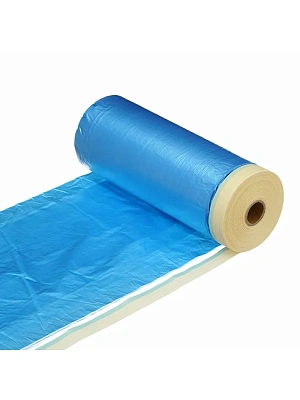 Пленка защитная 1,5м*20м*10мкм с клейким слоем полиэтиленовая