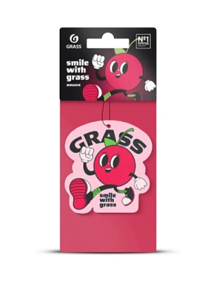 Ароматизатор воздуха картонный GRASS Смайл (вишня)
