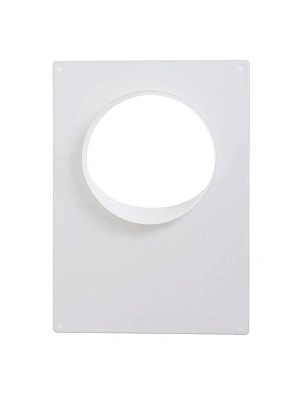 Площадка торцевая пластиковая без решетки 250х180 фланец D125