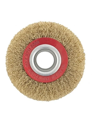 Щетка для точила (плоская, латунированная витая проволока) 100х20мм