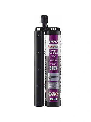 Хим анкер TECH-KREР TIT PE-500 PRO 385мл + насадка для выс. и сверхвыс.нагрузок, для работ под водой