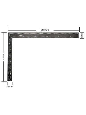 Угольник 600 мм цельнометаллический (LASTING TOOLS)