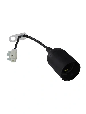 Патрон Е27 подвесной термопластик с клеммной колодкой 4А 250В черный