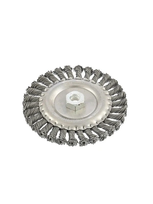 Щетка для УШМ плоская 125 мм М14 (крученая проволока 0,5 мм) (LASTING TOOLS)