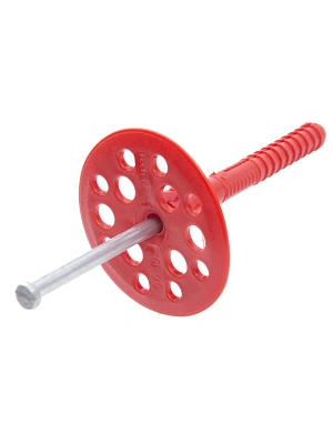 Дюбель для изоляции металлический гвоздь с термоголовкой 10х260