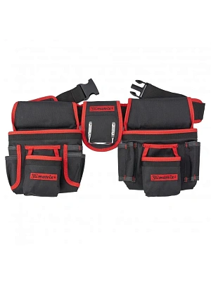 Сумка-пояс двойная, 20 карманов, держатель для молотка Matrix
