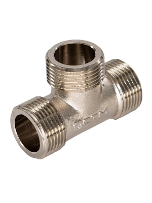 Тройник никелированный 15 ш/ш/ш (1/2") AQUA LIFE