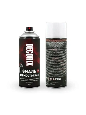 Эмаль аэрозольная термостойкая 400ºС белая (520 мл) DECORIX