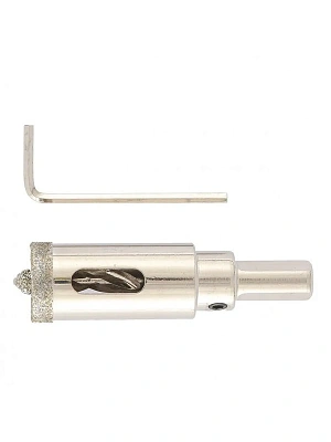 Сверло алмазное по керамограниту  20 х 67 мм, 3-гранный хвостовик