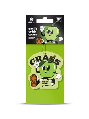 Ароматизатор воздуха картонный GRASS Смайл (яблоко)