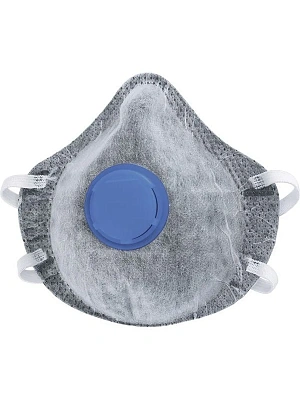 Полумаска фильтрующая (респиратор) FFP2, формованная, с клапаном выдоха, угольный слой