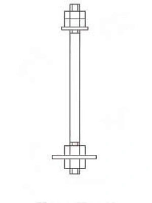 Болт фундаментный М16х 200 ГОСТ 24379.1-2012 тип 2.1 Ст3пс2 (без маркировки)