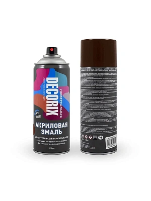 Эмаль аэрозольная глянцевая коричневая (520 мл) DECORIX