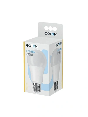 Лампа светодиодная LED A60 10W E27 3000K ФОТОН