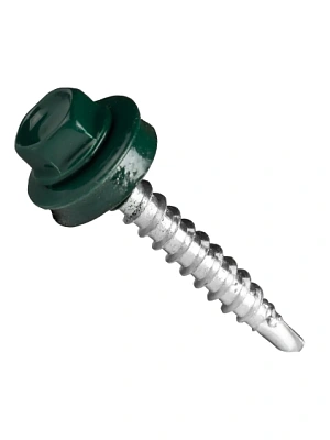 Саморезы ш/г 6005 темно зеленые 4,8х19 (упаковка 800шт.) POWER FASTEN