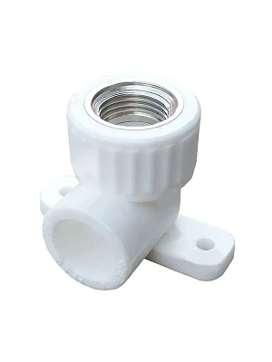 Угольник ППР с внутренней резьбой с крепл 20х1/2" Valfex 