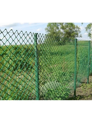 Решетка ЗАБОРНАЯ ячейка 40х40мм, 1,0х20м, Зеленая пластиковая LASTING TOOLS
