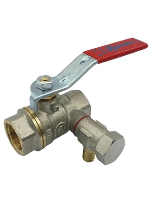 Кран шаровый лат рыч. со спускником Ду 20 Ру30 ВР