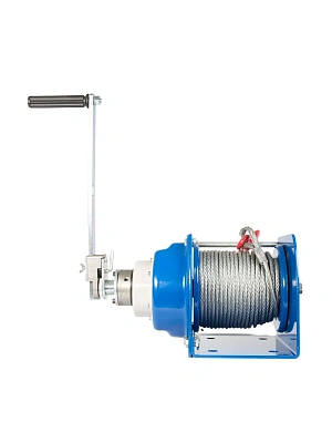 Лебедка ручная барабанная шестеренная JHW-1,0 тн длина троса 40 м