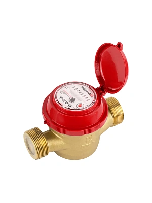 Счетчик воды универсальный Ду 32 мм латунный, одноструйный, длина 160мм, муфтовый