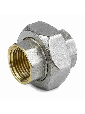 Соединение прямое никелированное 15 г/г (1/2") AQUA LIFE