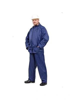 Костюм нейлоновый с ПВХ влагозащитный синий ХXL (LASTING TOOLS)  