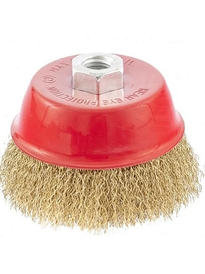 Щетка для УШМ чашка  65 мм М14 волнистая проволока (LASTING TOOLS)