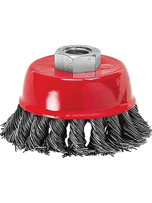 Щетка для УШМ  65 мм М14 чашка (однорядная, крученая проволока 0,5мм)